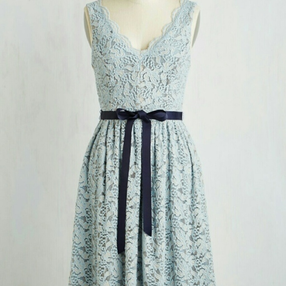 Modcloth Hamptons Of Fun Dress In Blue